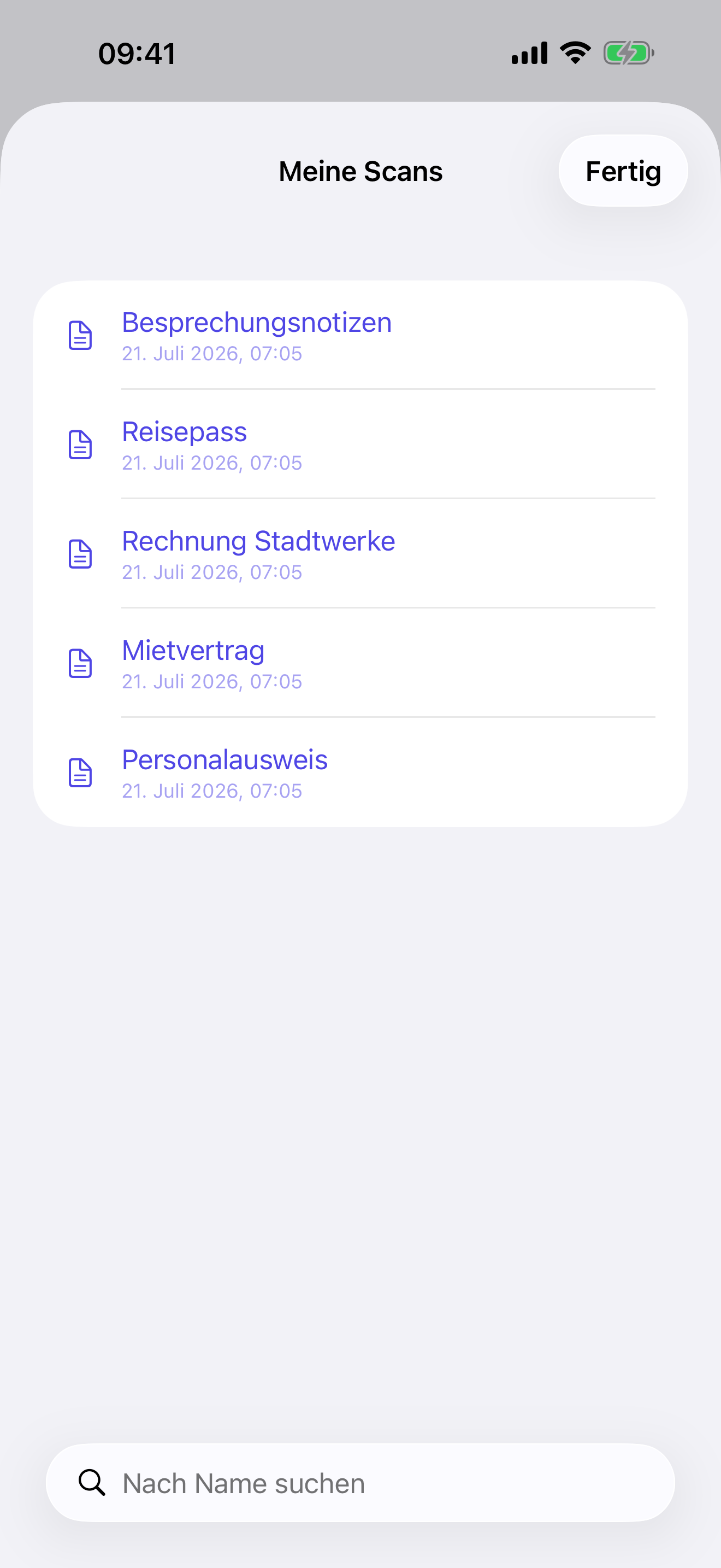 Bibliothek Meine Scans